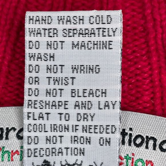 Vintage Tiara International Snowman Christmas Sweater Red Embroidered L - Picture 7 of 7